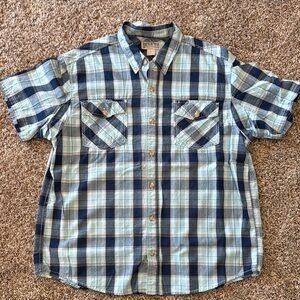 Duluth Trading Co Plaid Short Sleeve Shirt - XL